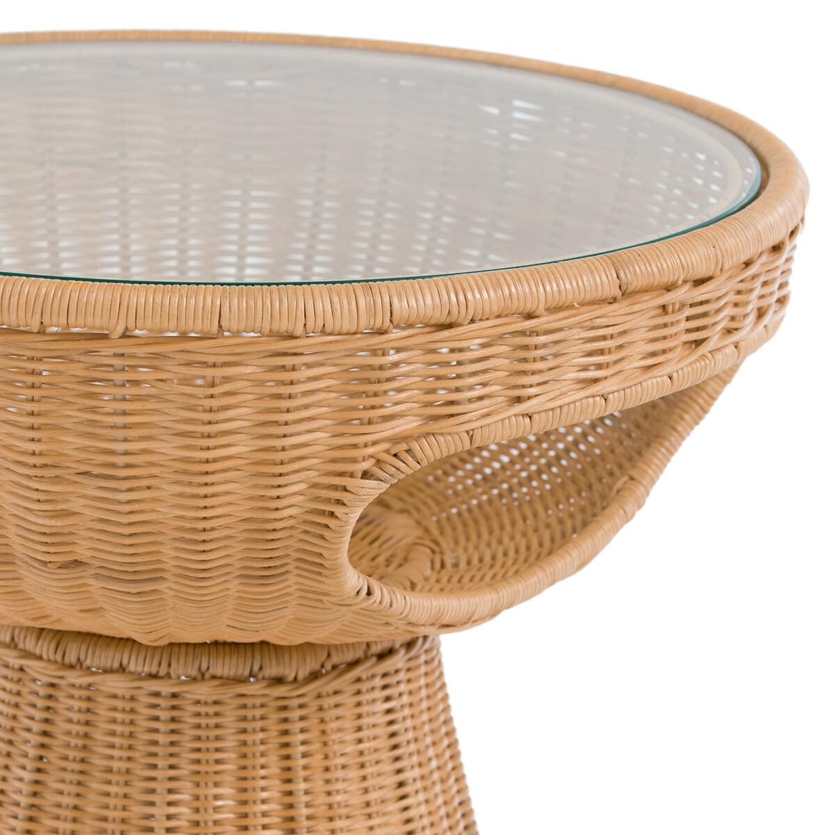Provence Rattan and Glass Side Table – image 3