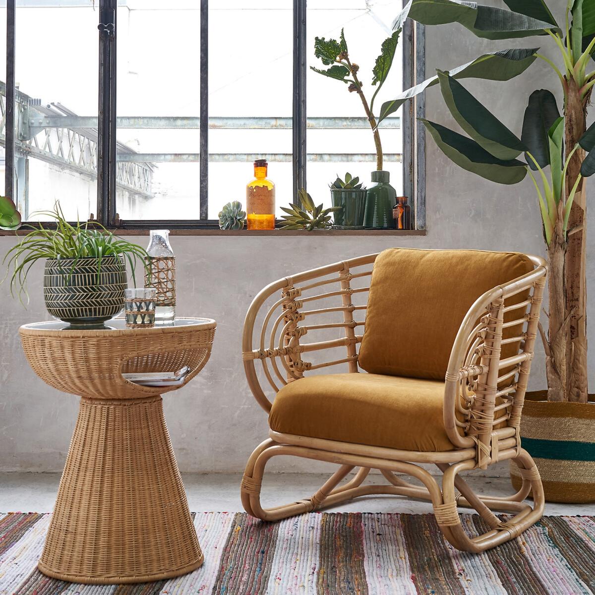 Provence Rattan and Glass Side Table – image 5