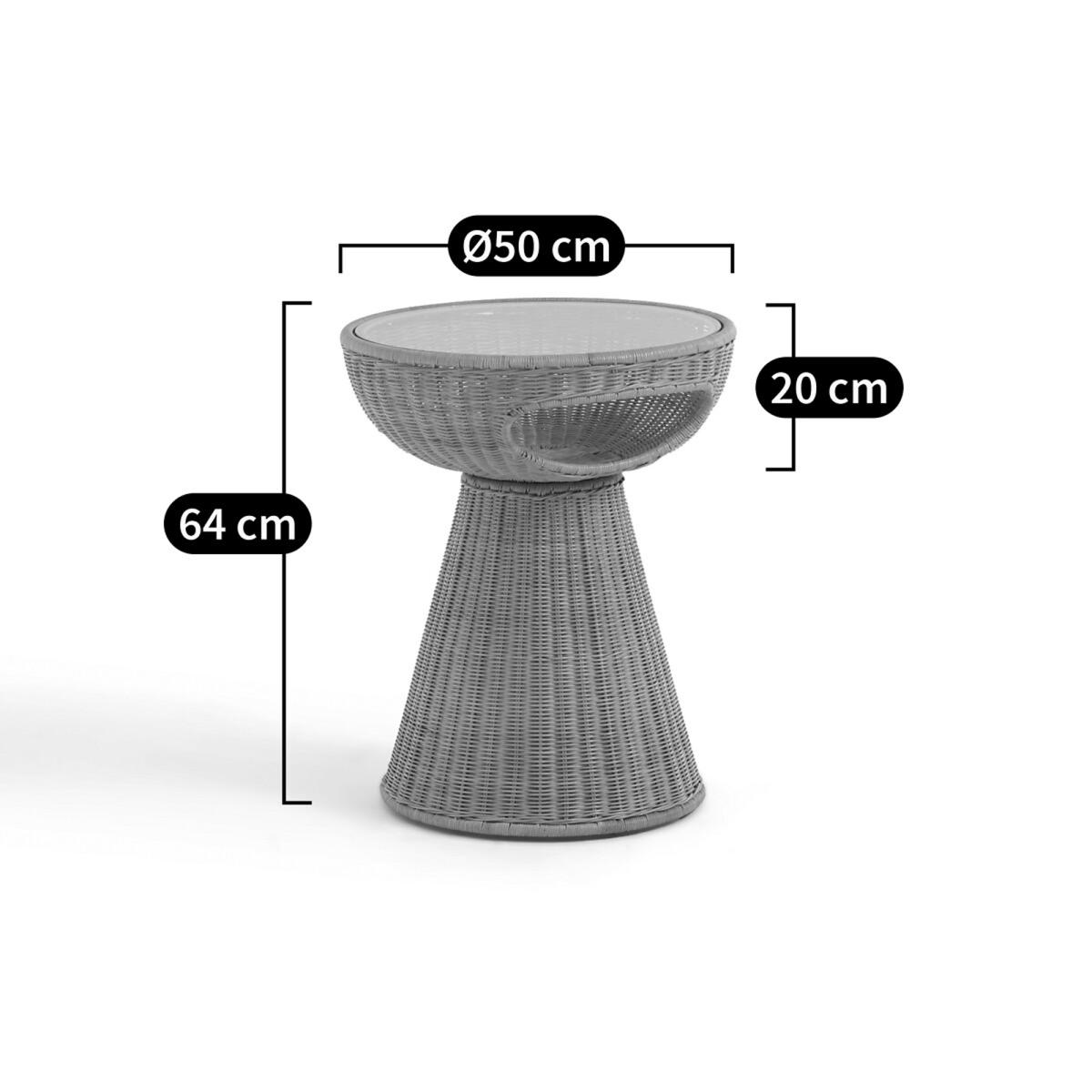 Provence Rattan and Glass Side Table – image 6