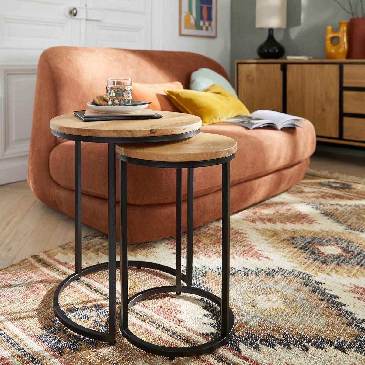 Vova Nest of 2 Side Tables in Oak – image 5