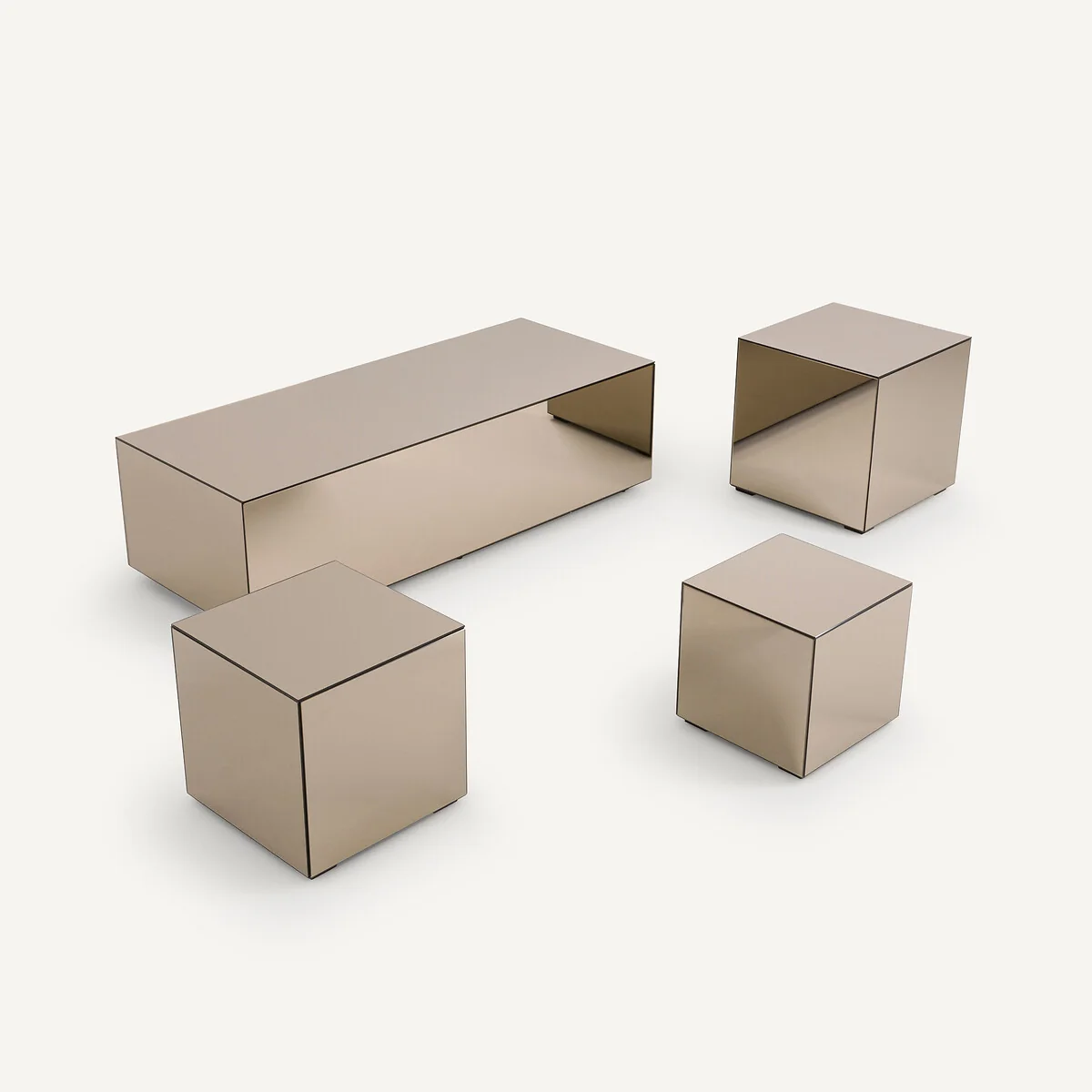 Lumir Mirrored Bedside / Side Table – image 5