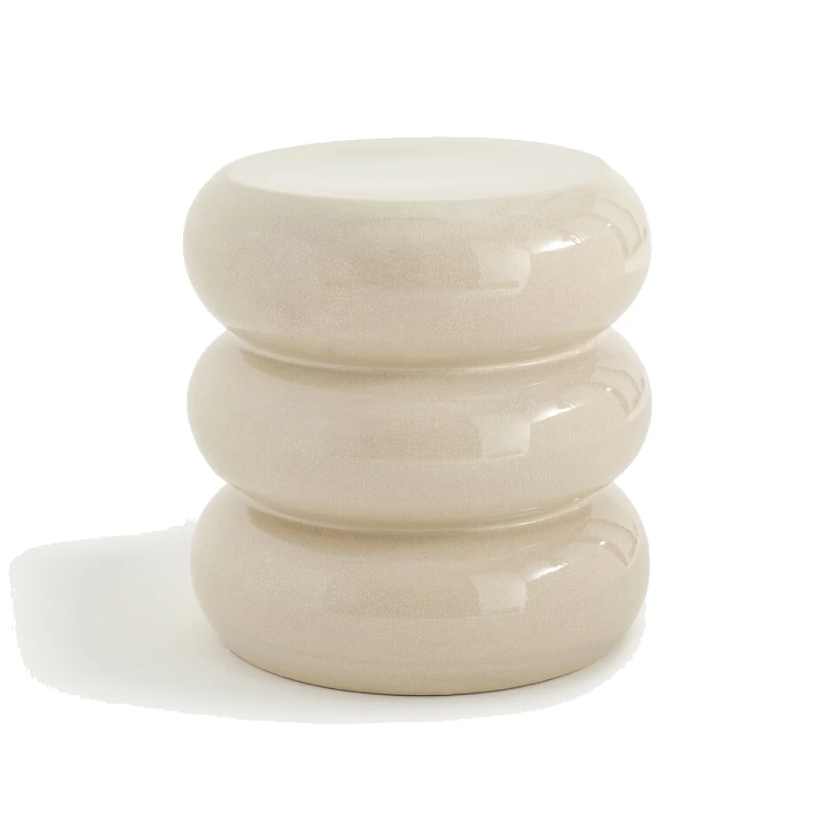 Belly Sofa Side Table in Crackled Ceramic – image 1