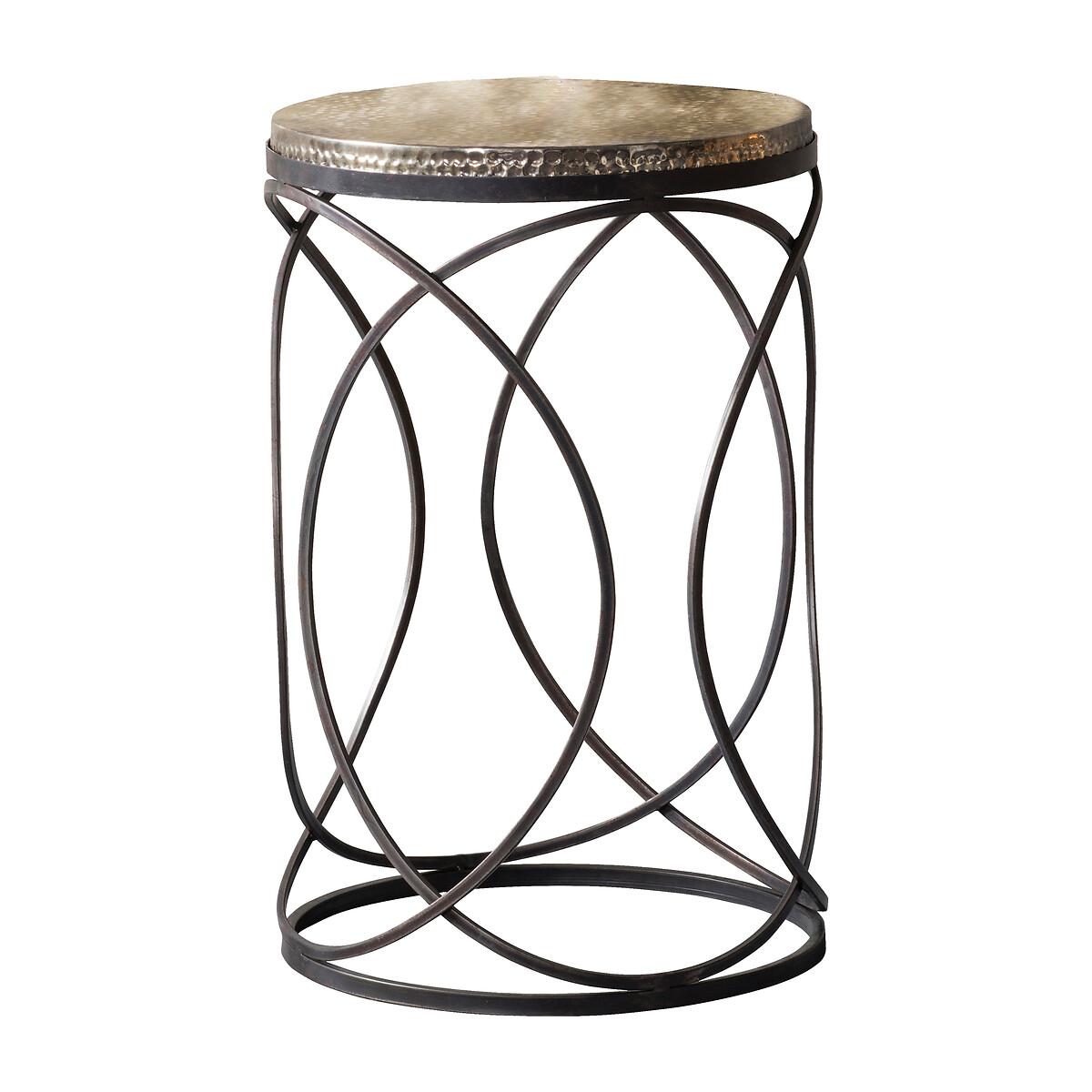 Kollam Hammered Metal Side Table – image 2