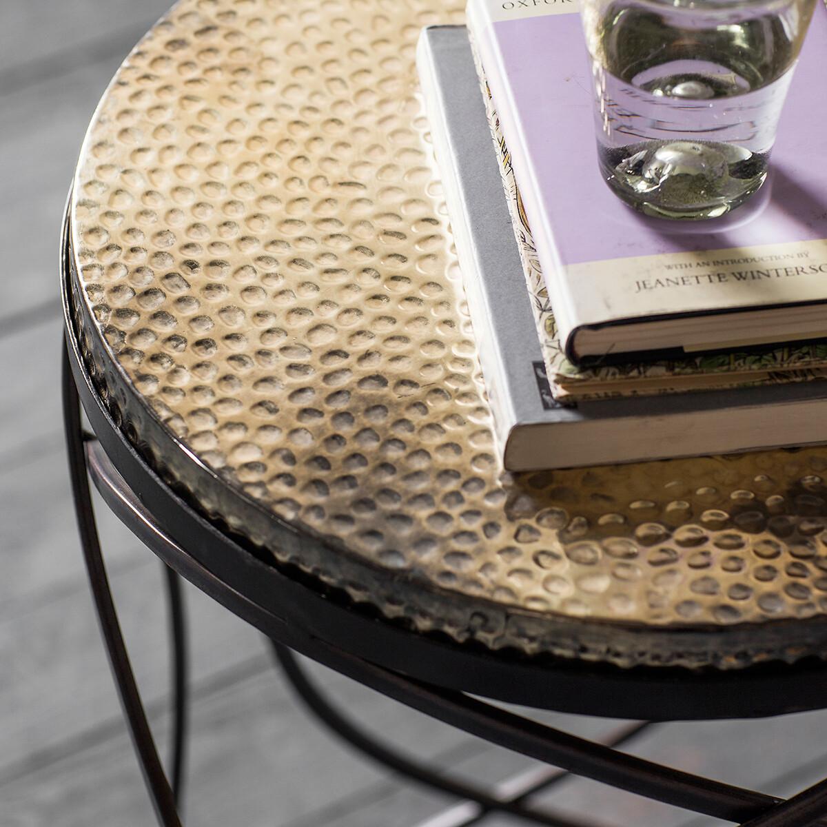 Kollam Hammered Metal Side Table – image 3