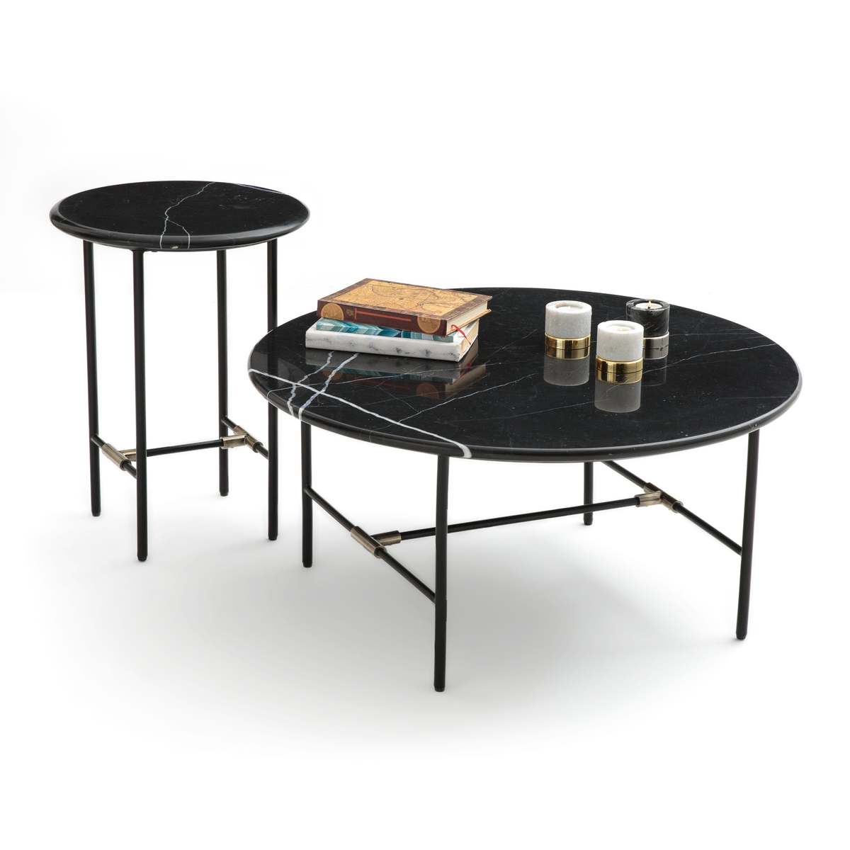 Botello Side Table with Black Marble Top – image 5