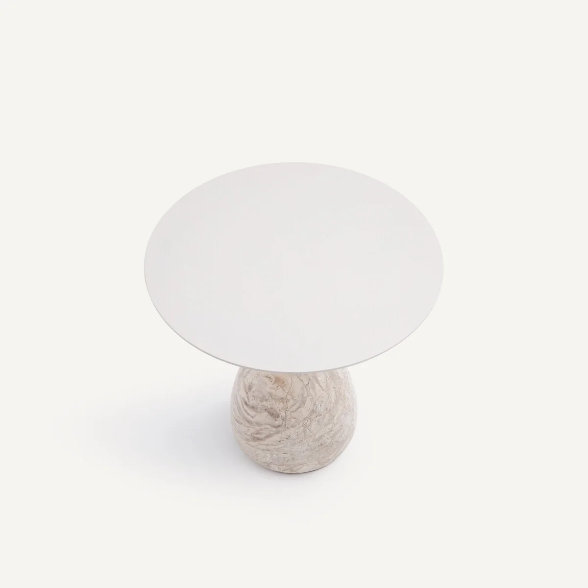 Balastro Side Table in Marble and Iron, Ø45cm – image 3