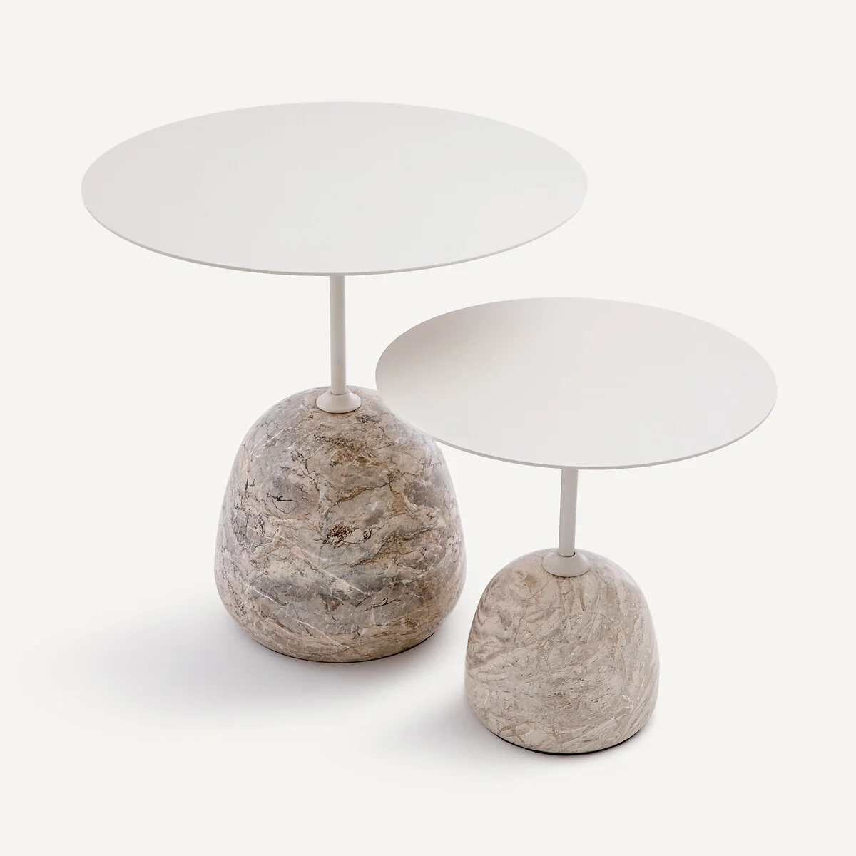 Balastro Side Table in Marble and Iron, Ø45cm – image 8