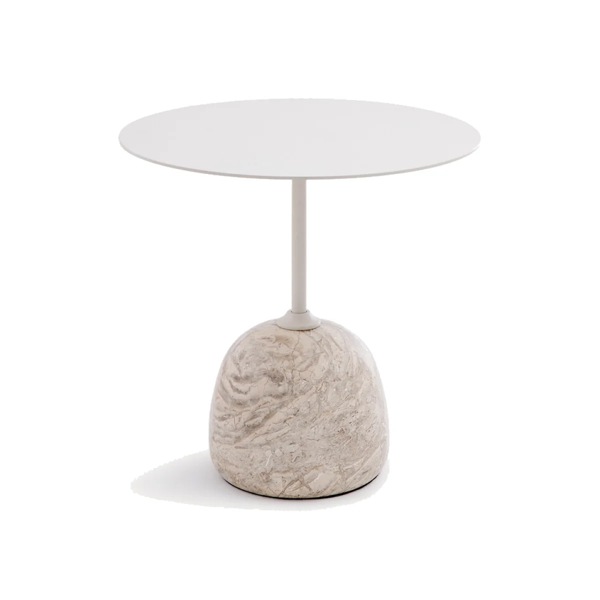 Balastro Side Table in Marble and Iron, Ø45cm – image 1
