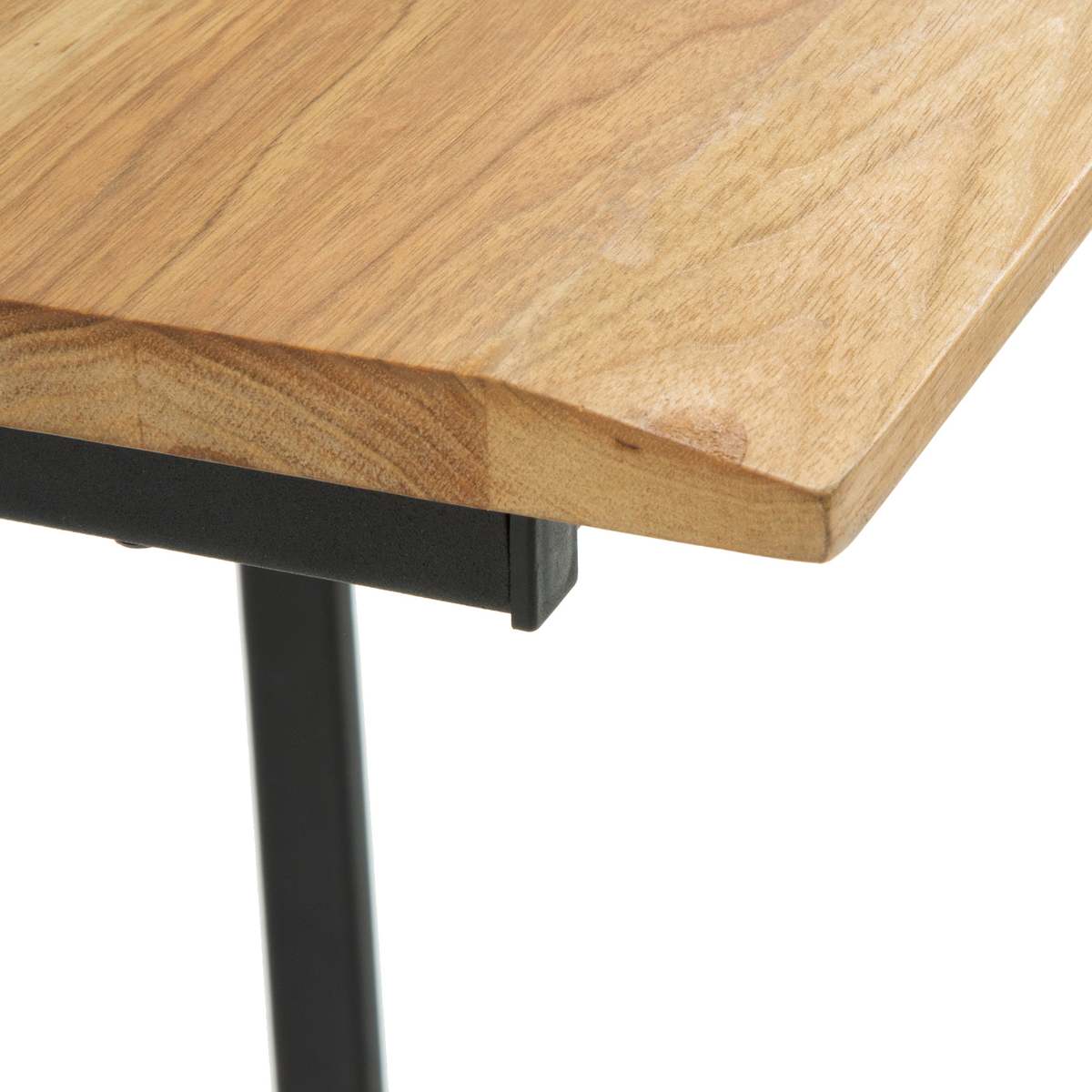 Hiba Industrial Style Side Table in Solid Oak & Steel – image 4