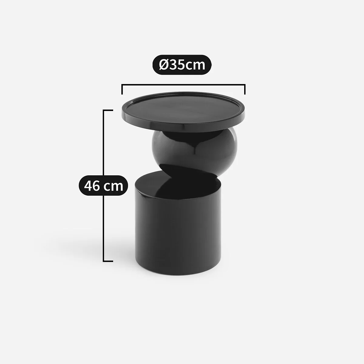 Glossy Acacia Side Table with A Glossy Finish – image 8