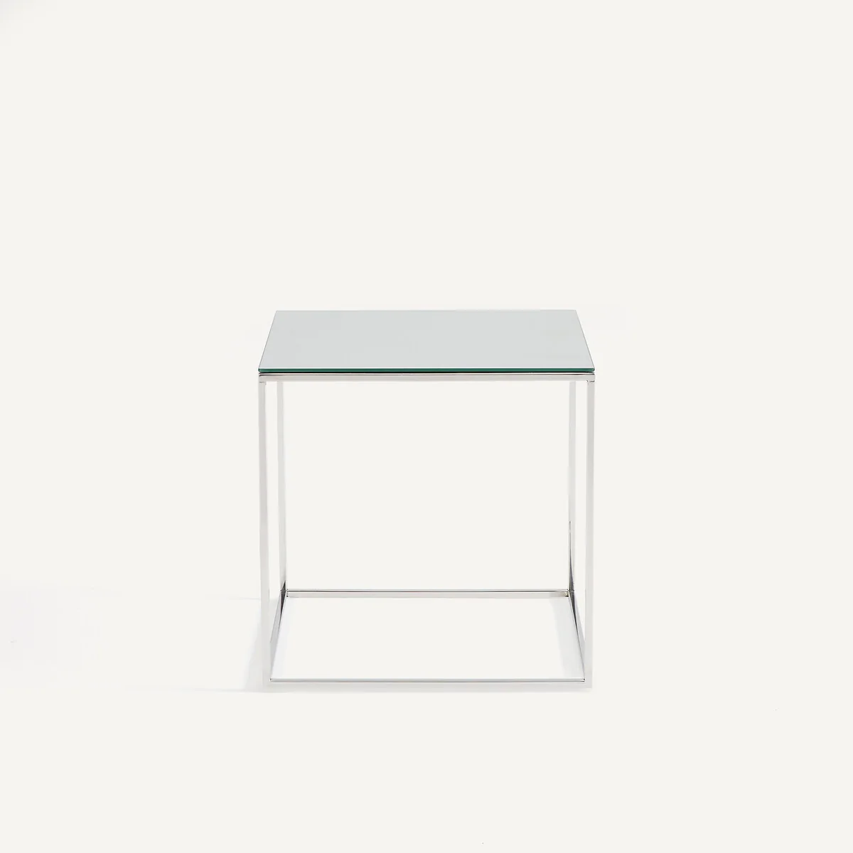 Mahaut Chrome-Plated Metal Mirrored Side Table – image 3