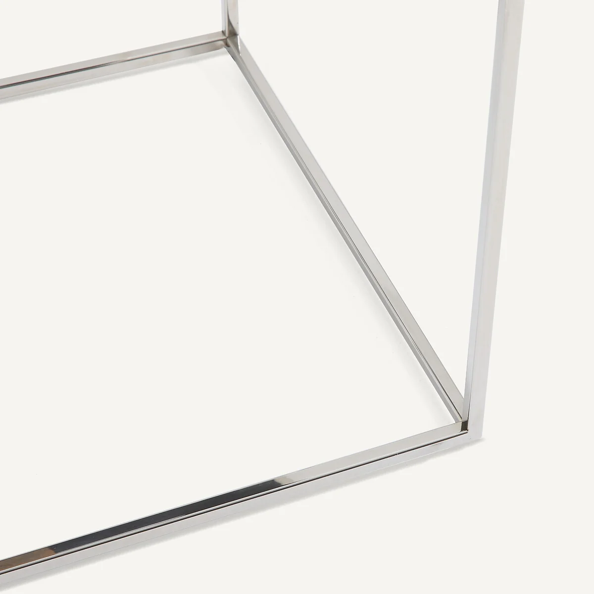 Mahaut Chrome-Plated Metal Mirrored Side Table – image 5