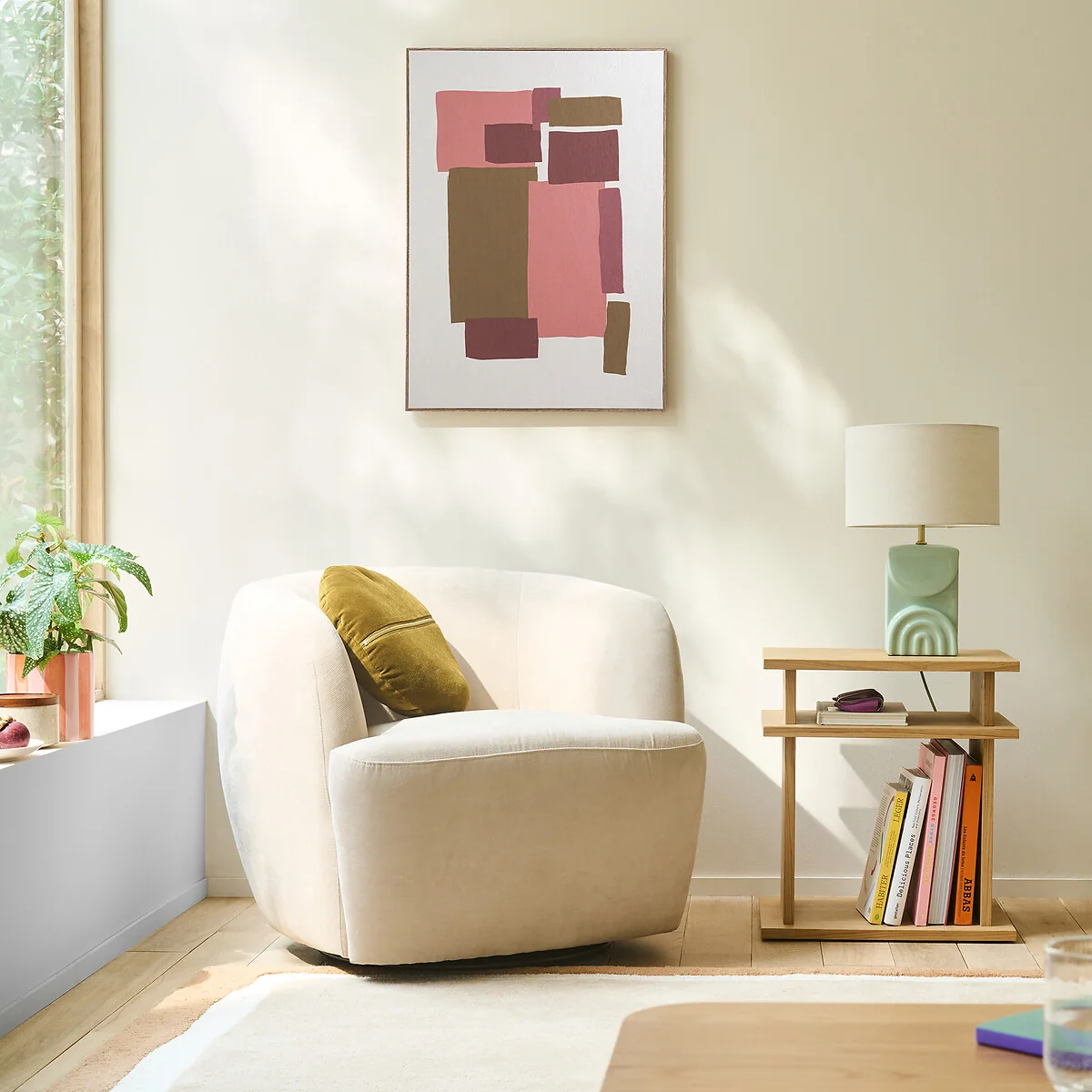 Abac Oak Veneer Side Table – image 2