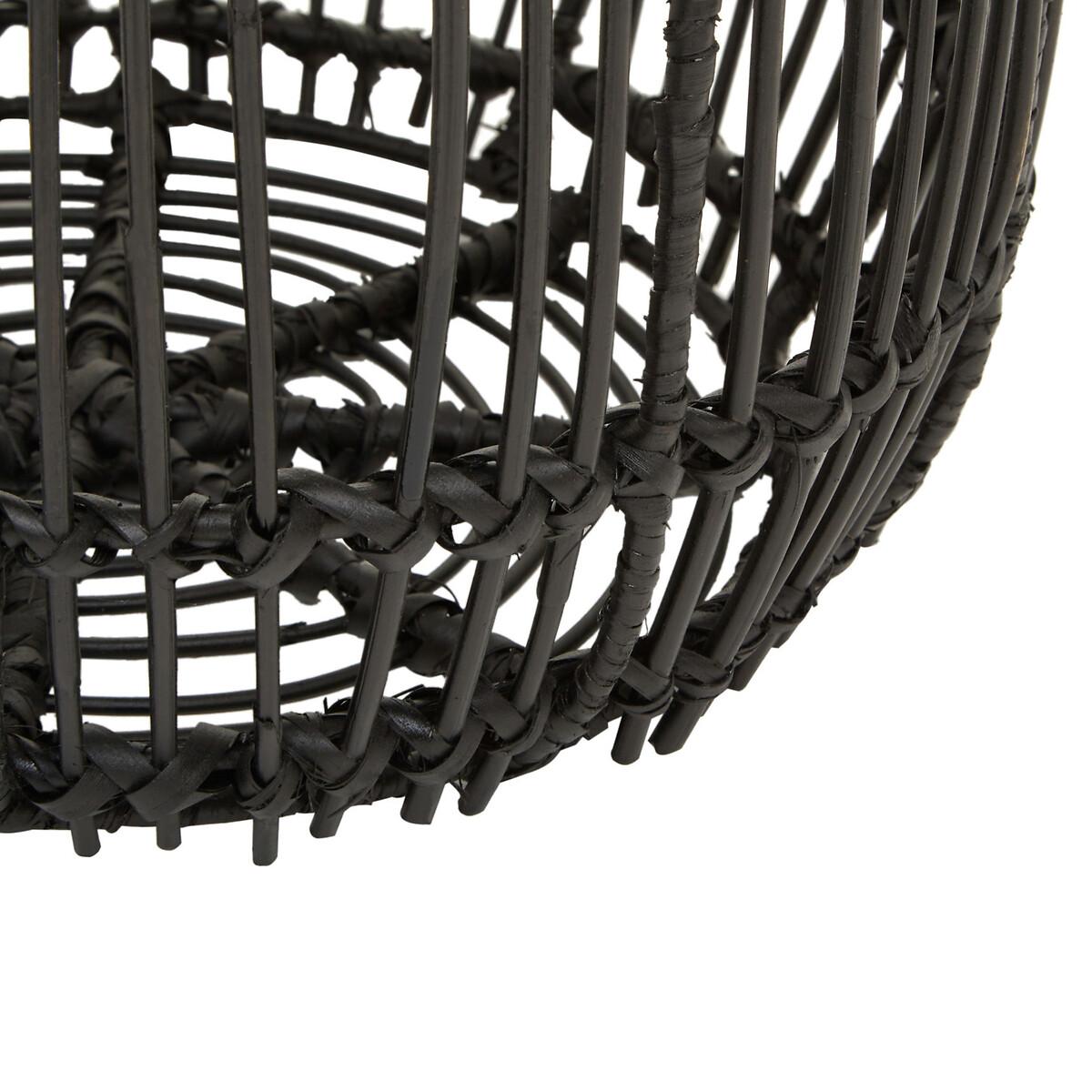 Intricate Rattan Drum Side Table – image 5