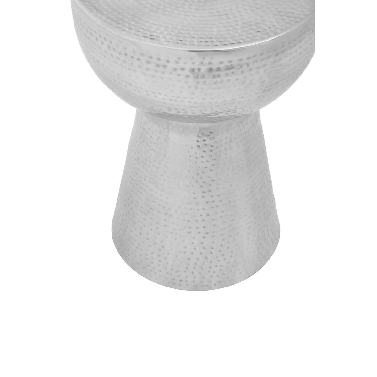 Drum Style Side Table with Hammered Aluminium Finish – image 5