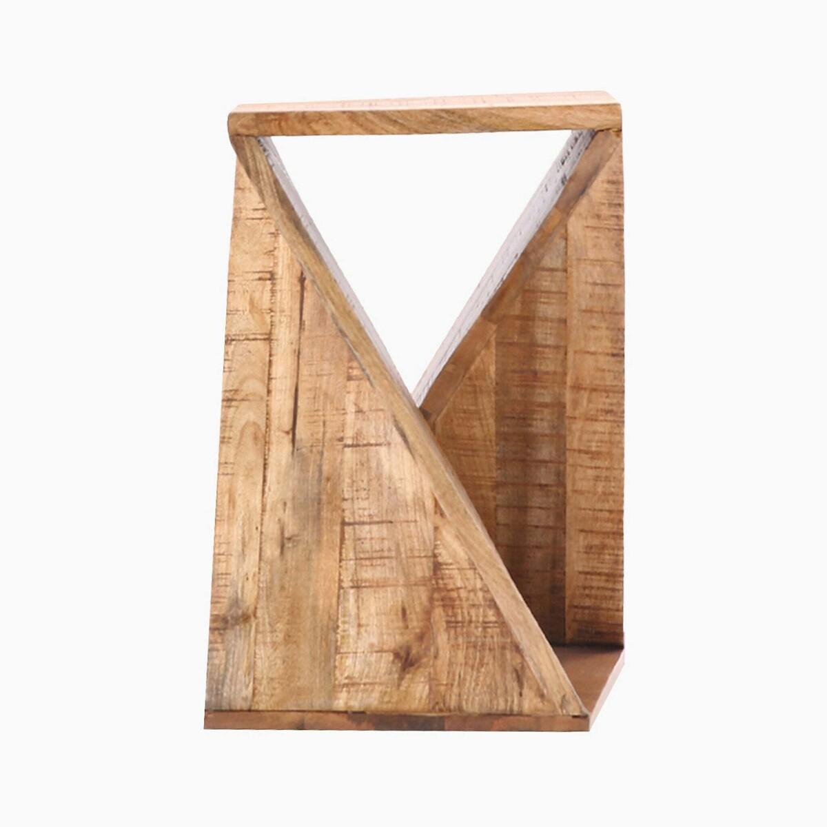 Kairo Sculptural Z-Shaped Mango Wood Side Table – image 4