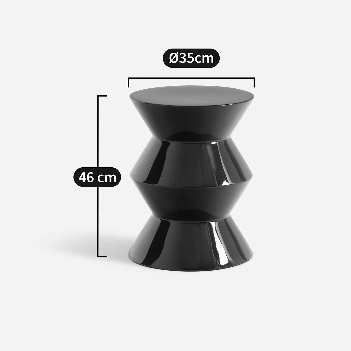 Talou Sculpted Side Table with A Lacquered Finish – image 5