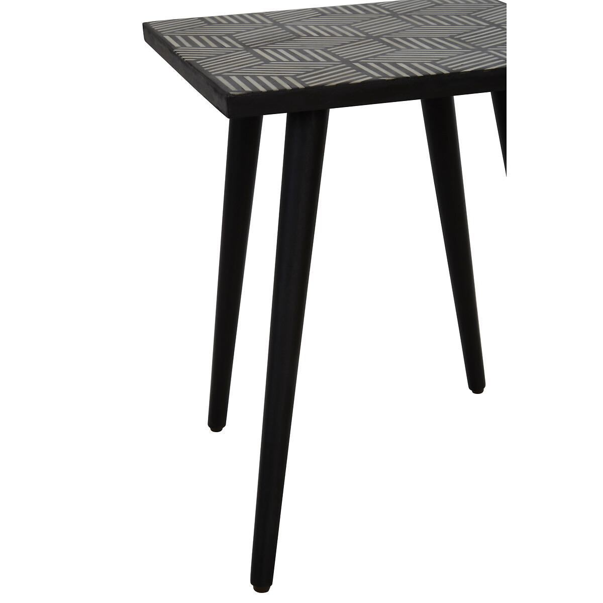 Boho Side Table with Bone Inlay – image 5