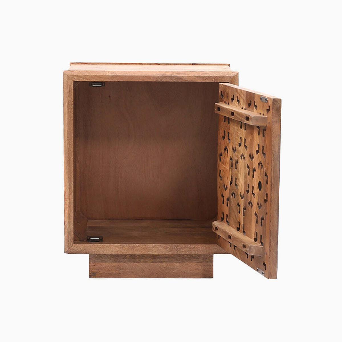Zayna Carved Fretwork Mango Wood Side Table – image 6