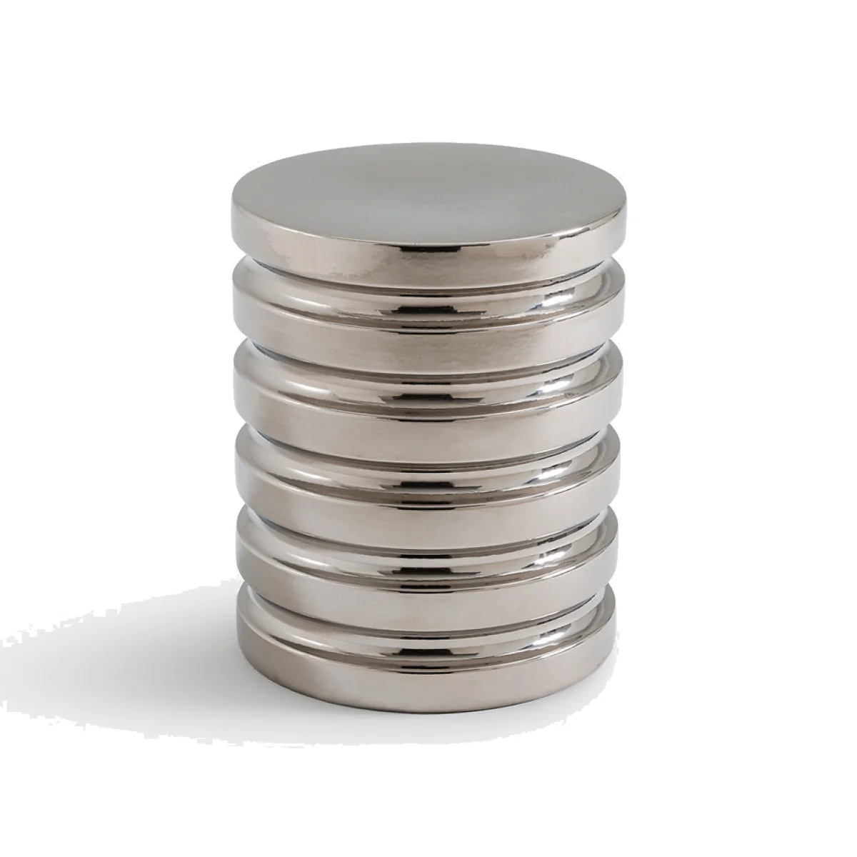 Kerros Side Table in Chrome-Plated Ceramic – image 1
