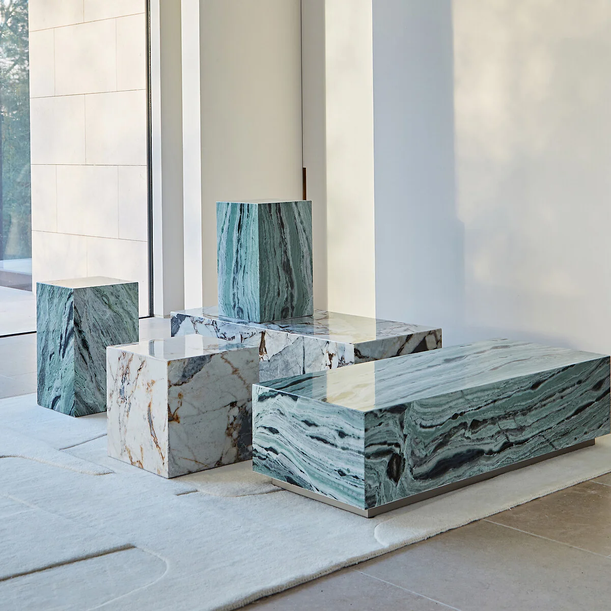 Alcana Marble Cube Side Table – image 2