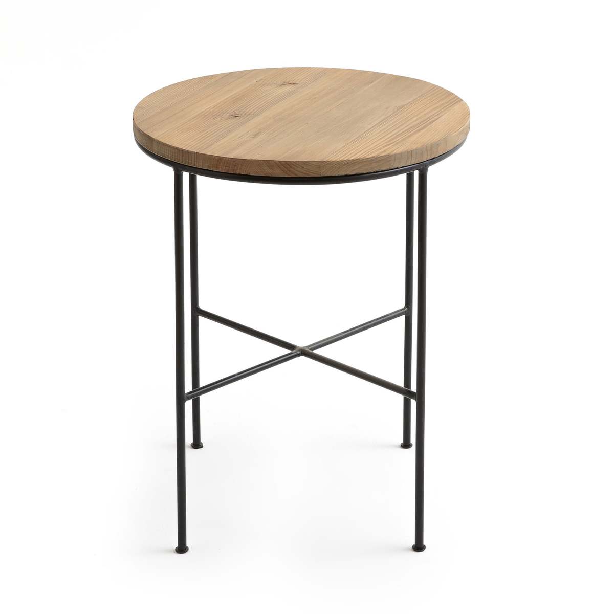 Mosaique Side Table in Pine & Steel – image 2