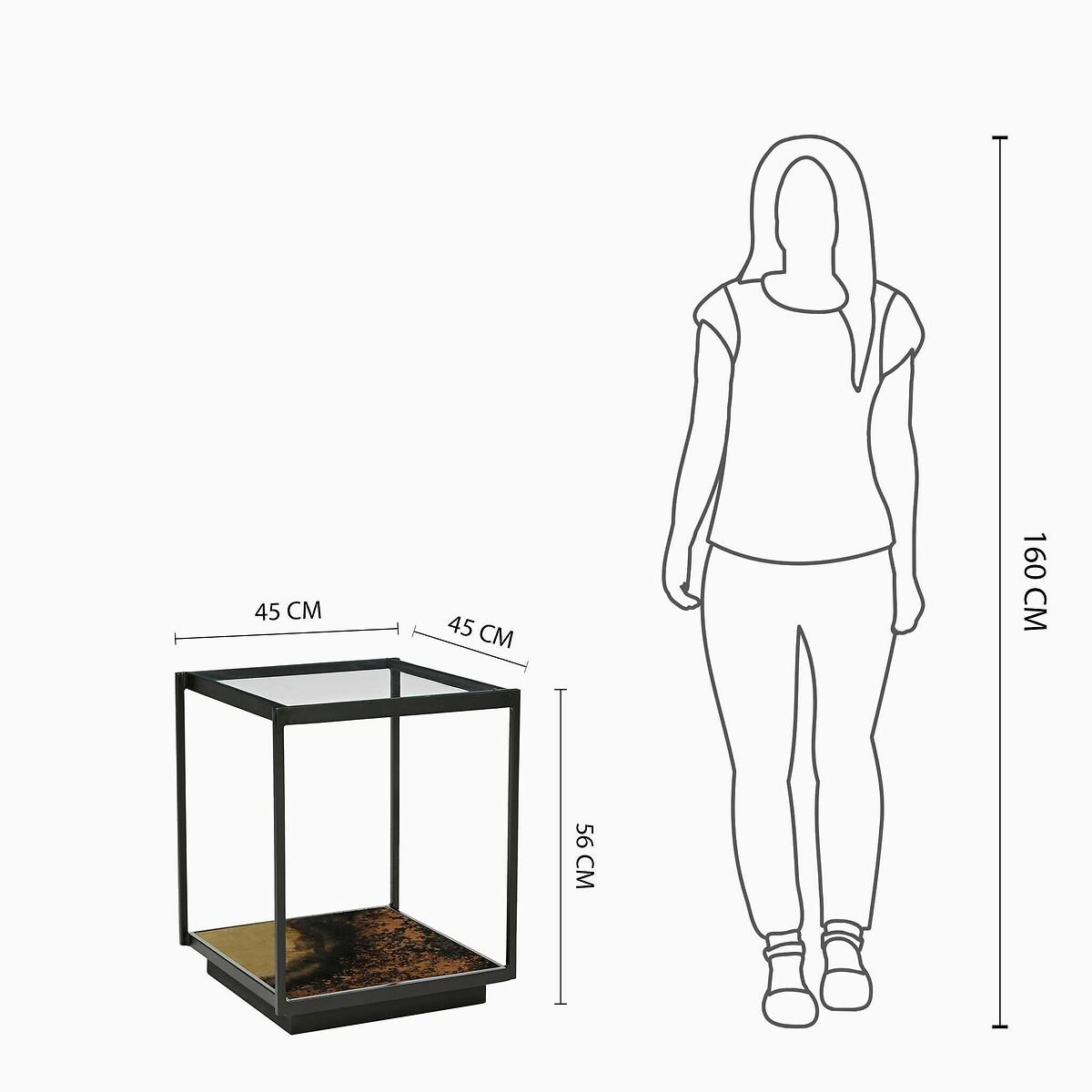 Astra Ombre Metallic Square Side Table – image 7