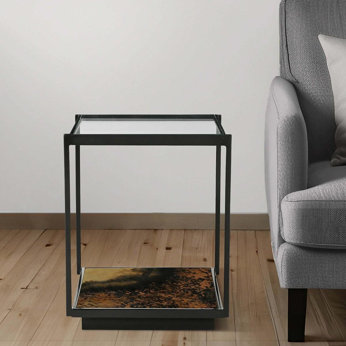 Astra Ombre Metallic Square Side Table – image 1