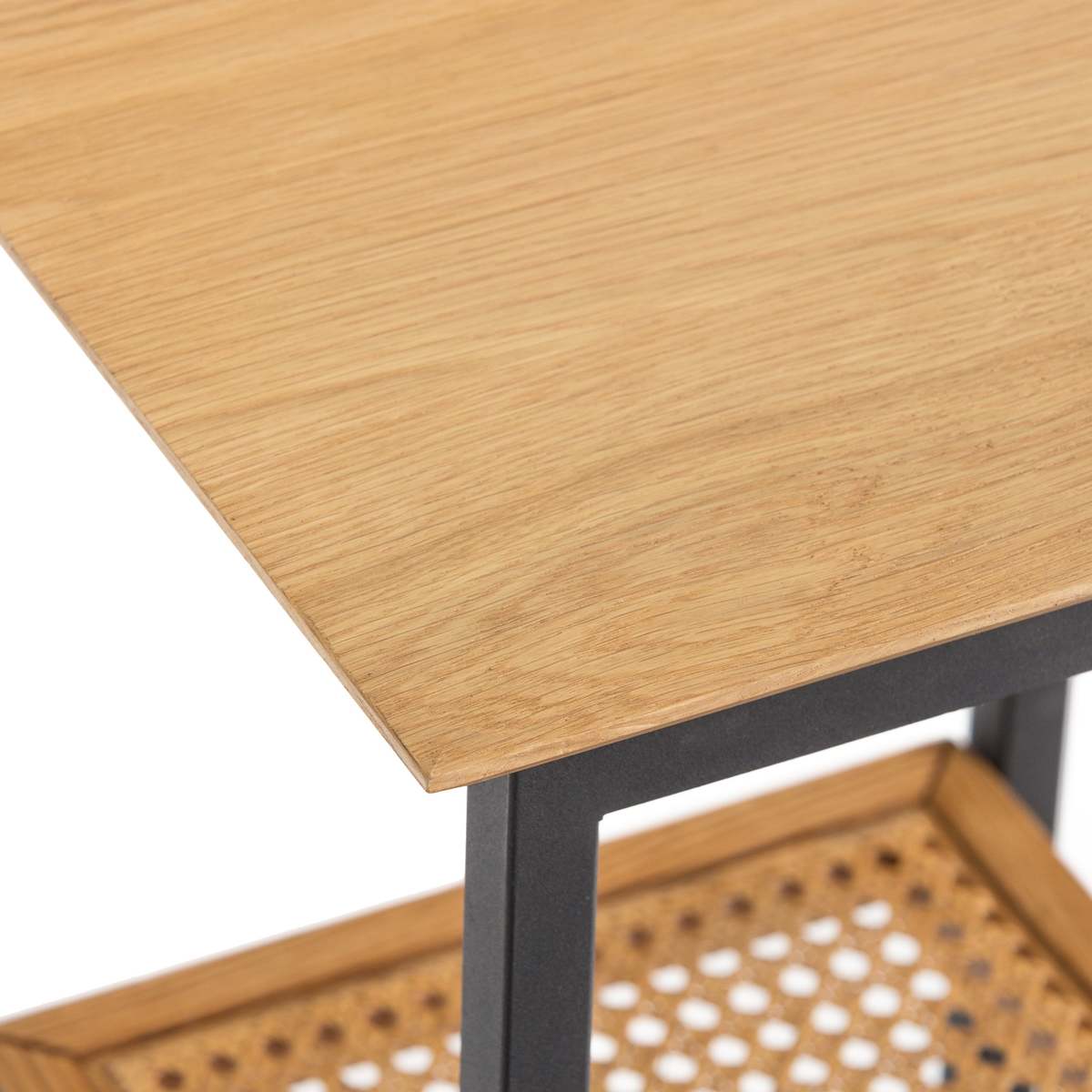 Waska Side Table in Oak, Rattan & Metal – image 4