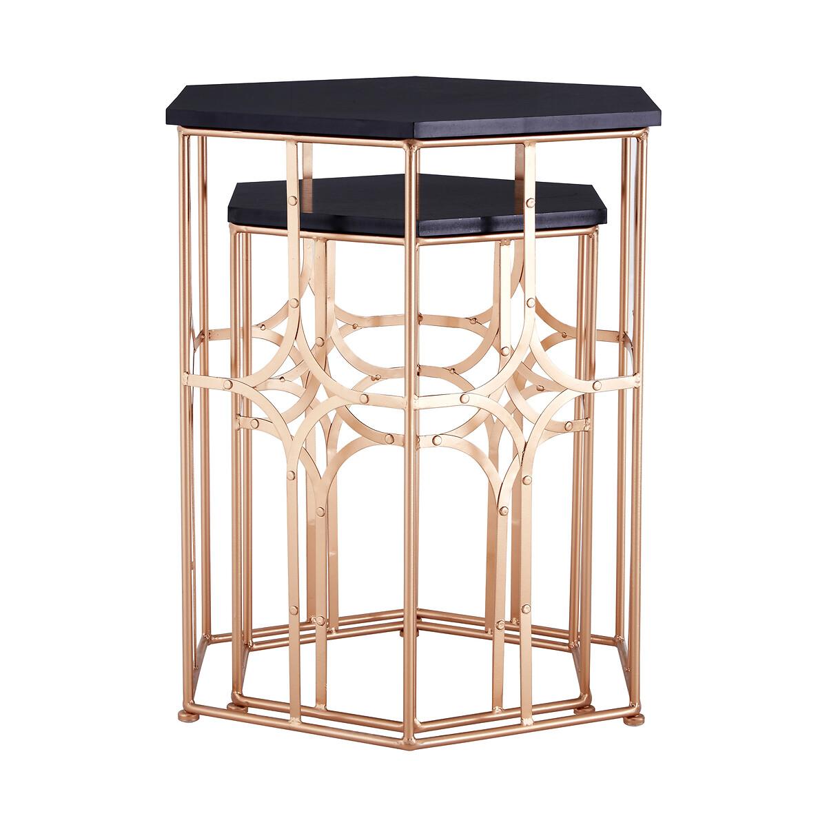 Set of 2 Rose Gold Side Tables – image 2