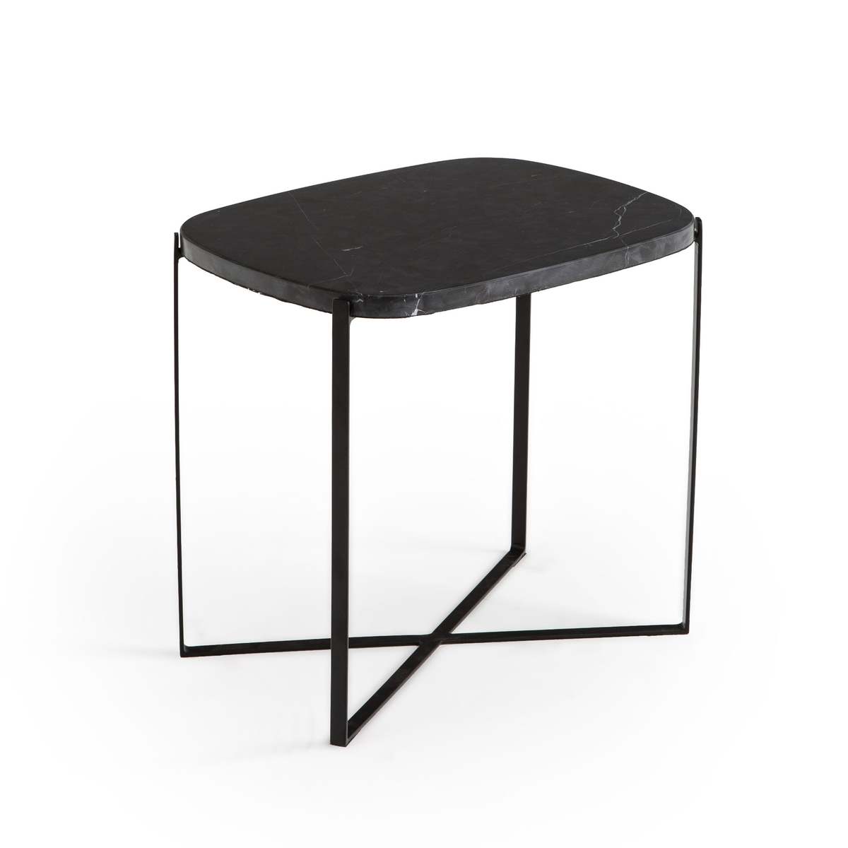 Arambol Side Table in Organic Marble & Metal – image 1
