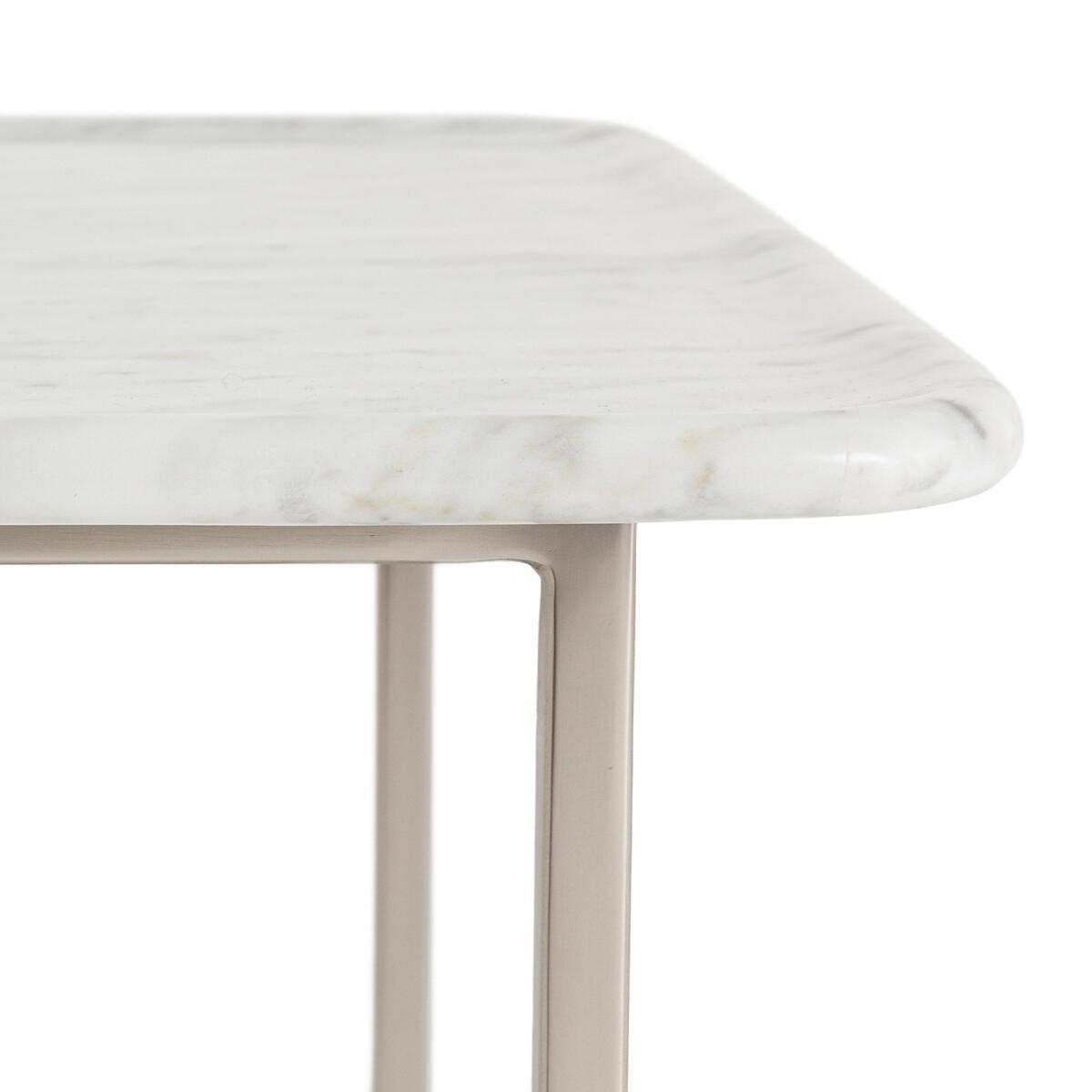 Naha Large Marble & Metal Side Table – image 3