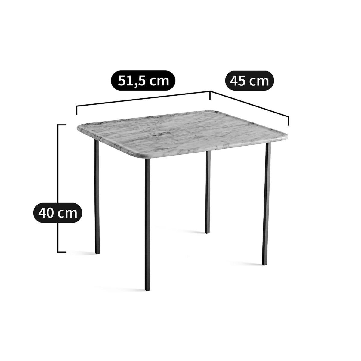 Naha Large Marble & Metal Side Table – image 6