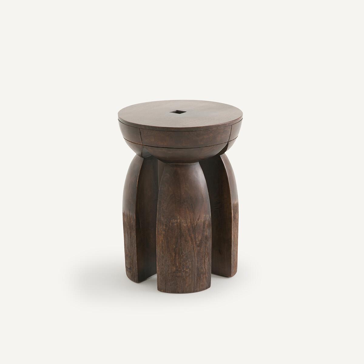 Lotus Solid Mango Wood Side Table – image 2