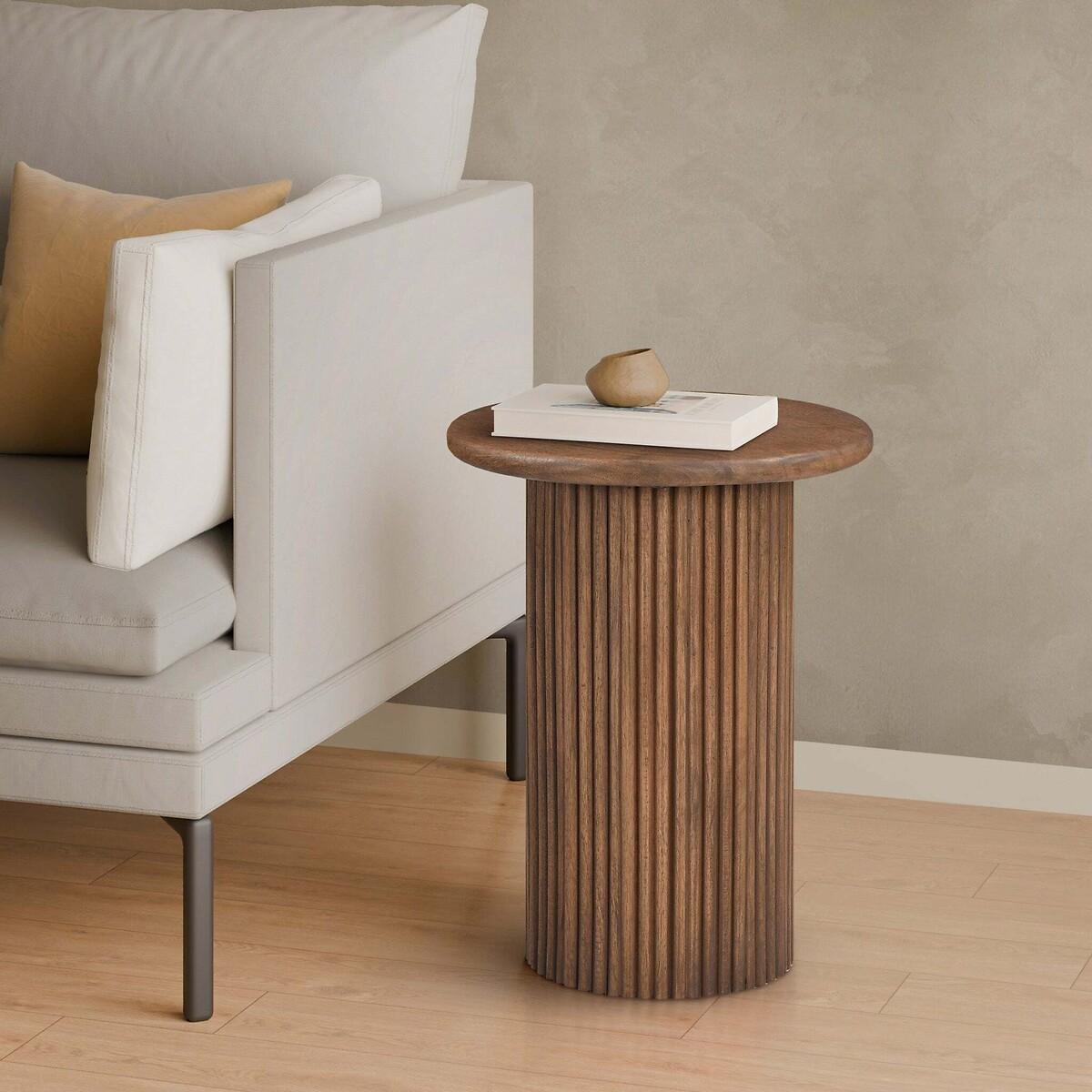 Kallan Fluted Round Side Table – image 2