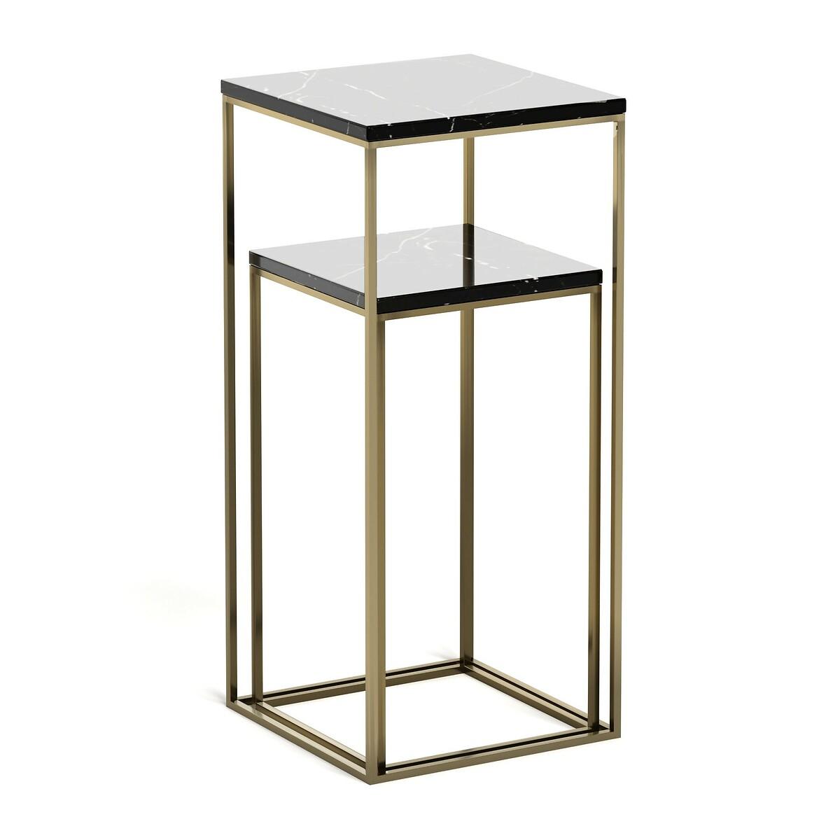 Set of 2 Mahaut Marble & Metal Side Tables – image 2