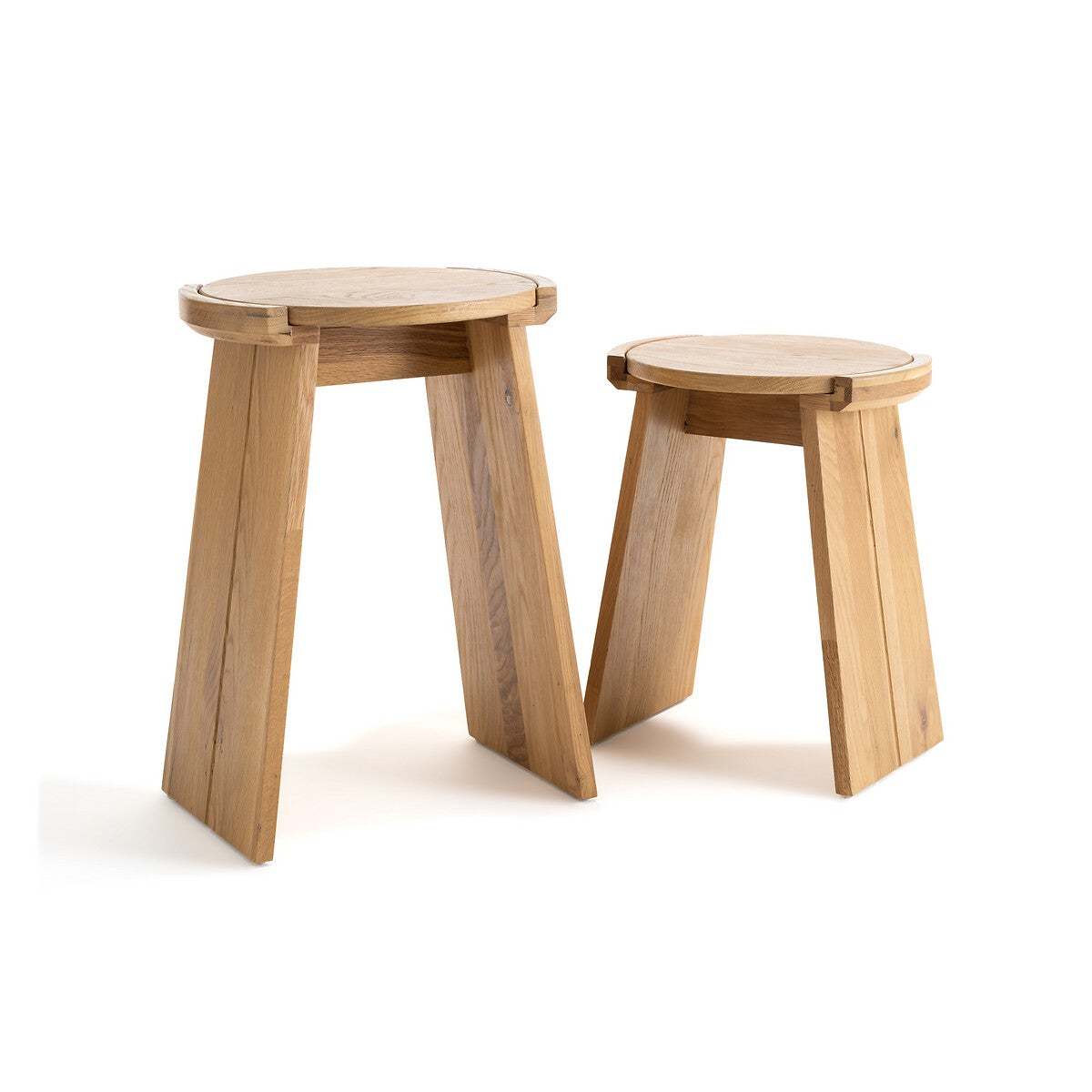 Tibet Solid Oak Stool / Side Table – image 4