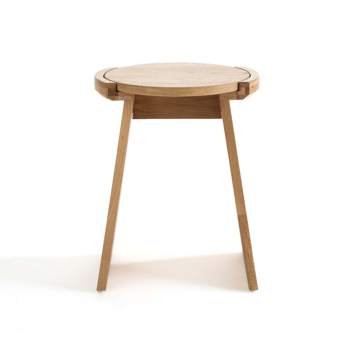 Tibet Solid Oak Stool / Side Table – image 2