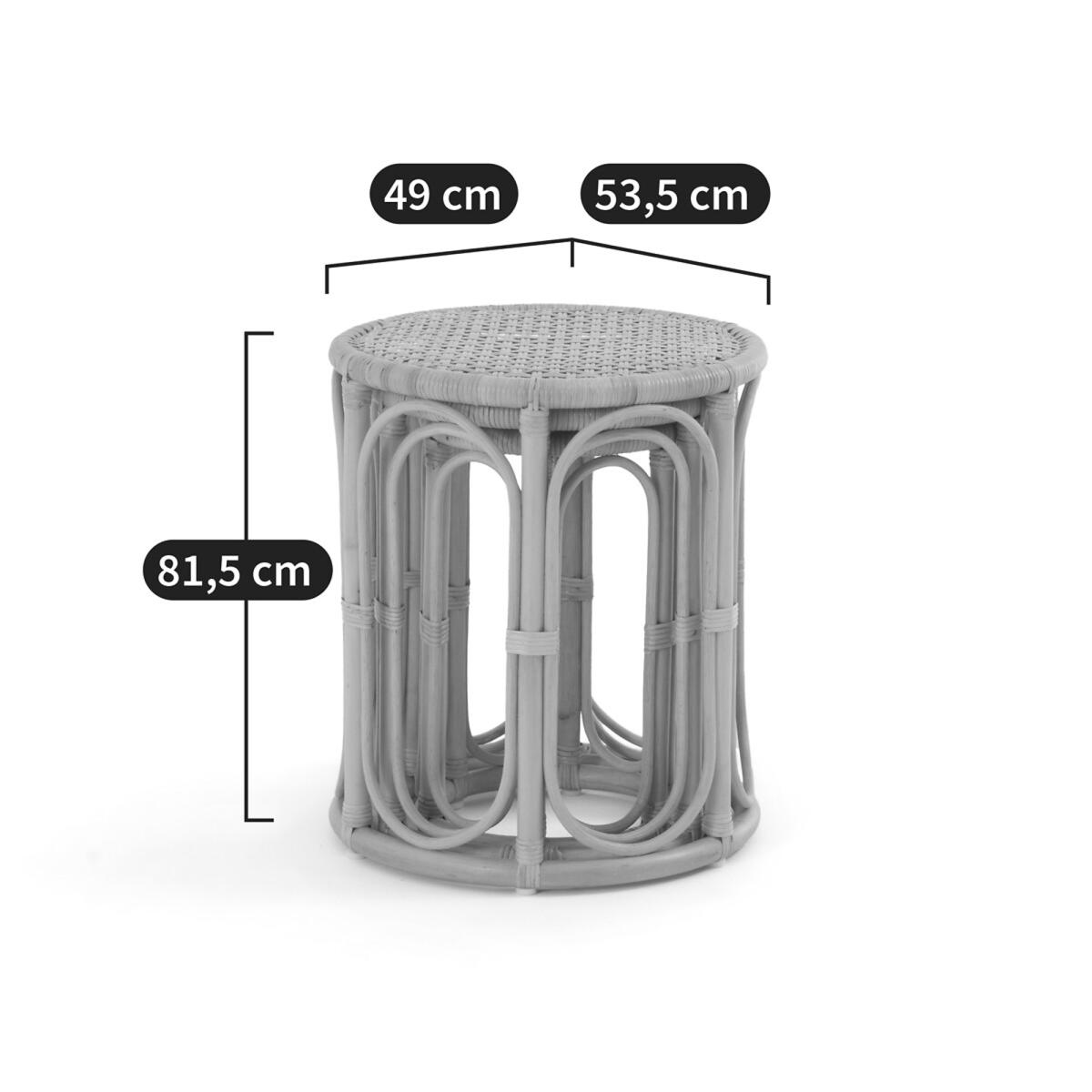 Set of 3 Drie Rattan Nesting Side Tables – image 6