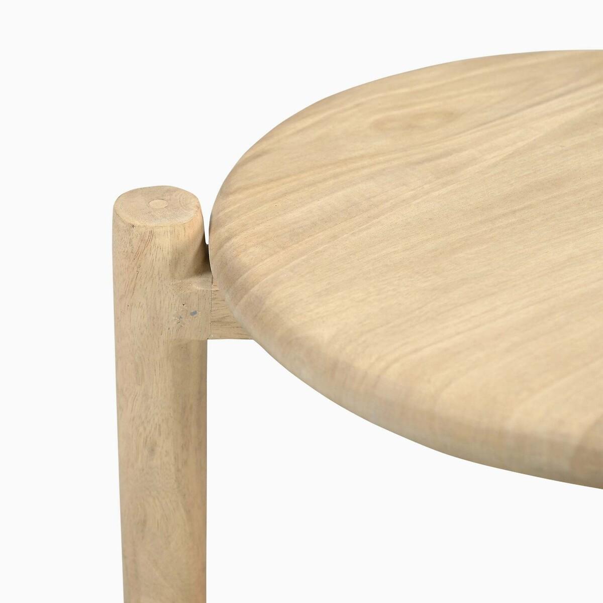 Janika Rattan & Mango Wood Round Side Table – image 4