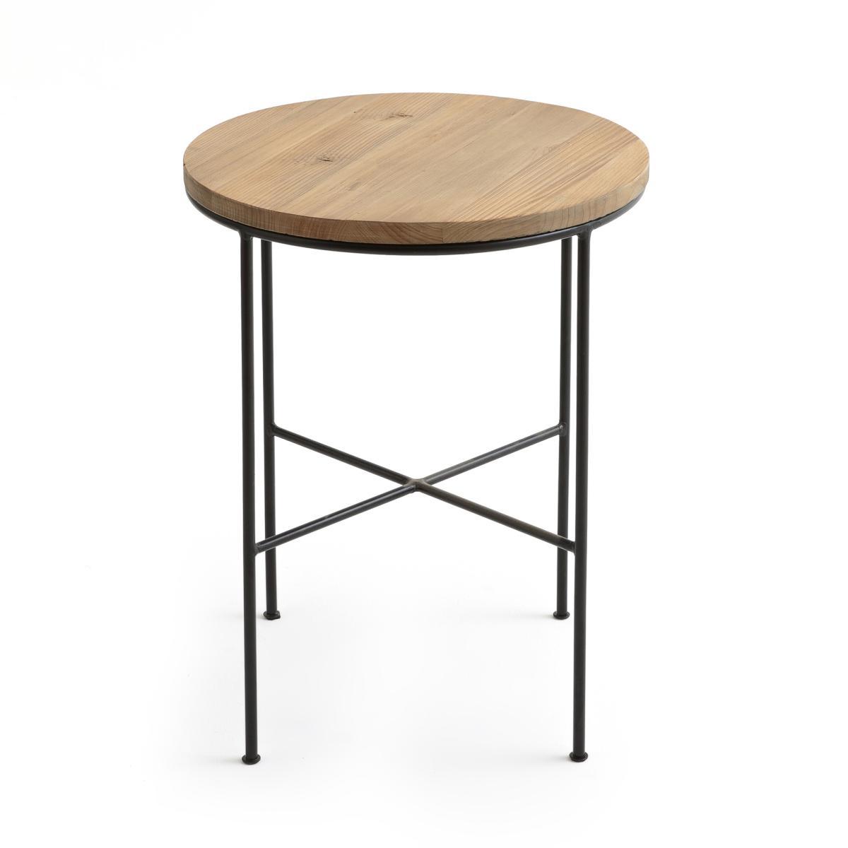 Mosaique Side Table in Pine & Steel – image 2