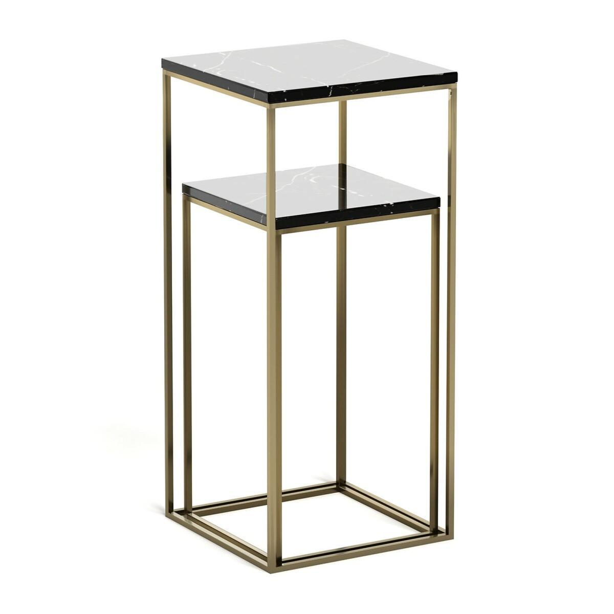 Set of 2 Mahaut Side Tables with Marble Top – image 3