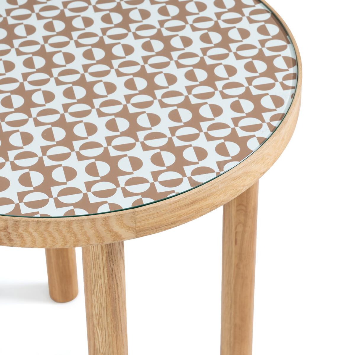 Bogen Wood & Glass Side Table – image 2