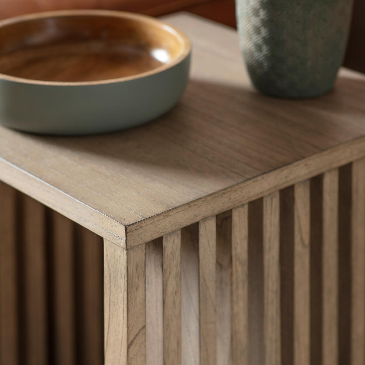 Bharhut Japandi Slatted Side Table – image 2