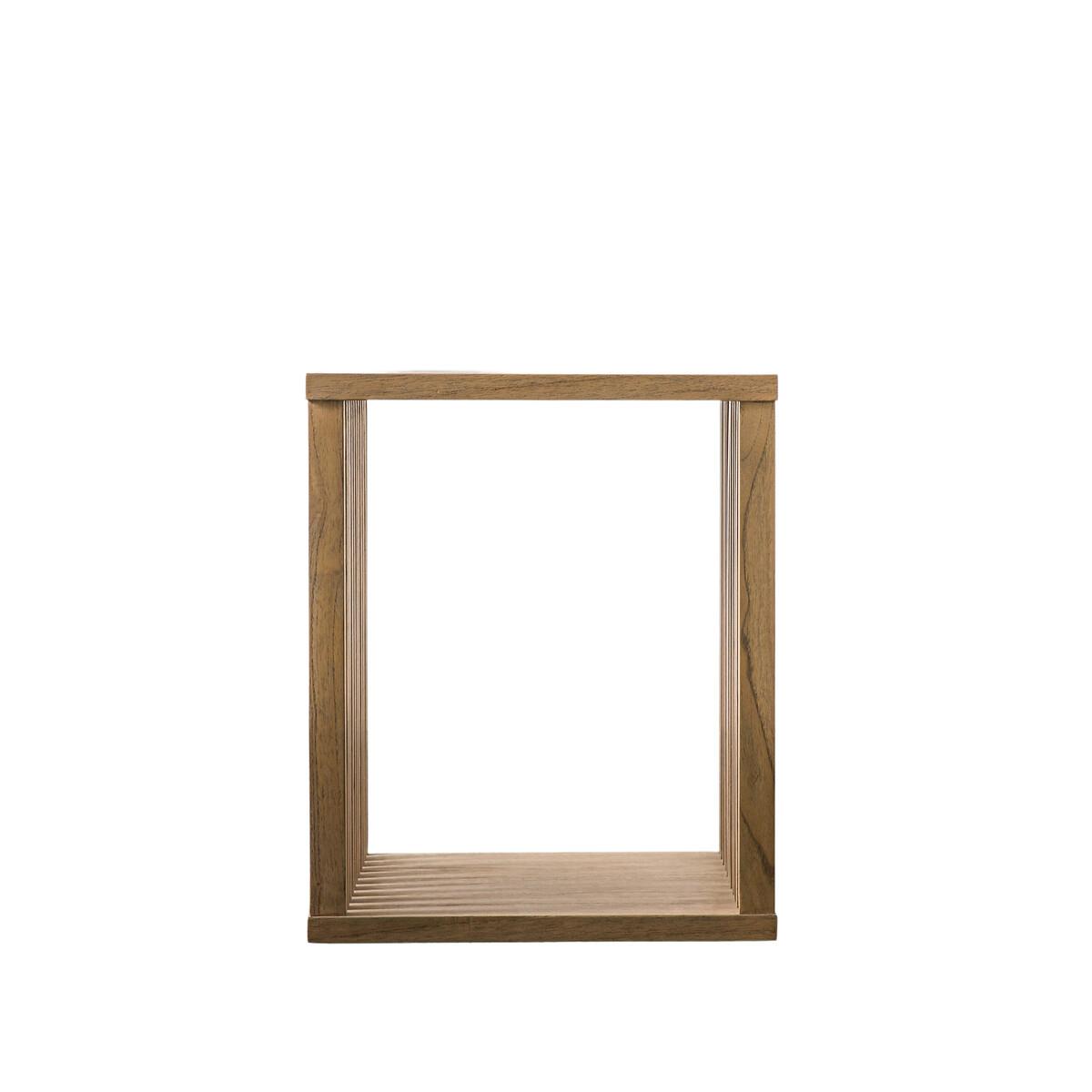 Bharhut Japandi Slatted Side Table – image 3