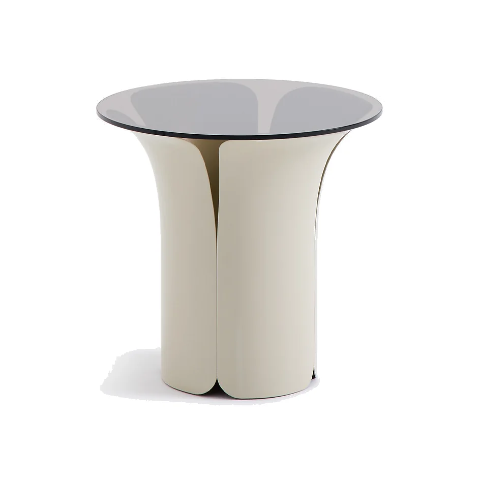 Tessen Side Table in Steel and Tinted Glass – image 1