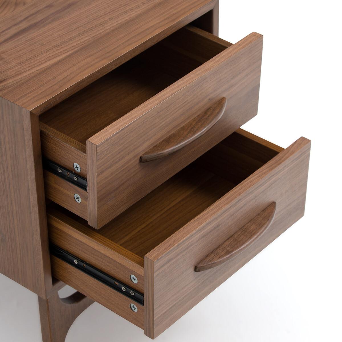 Larsen Vintage Walnut 2-Drawer Side Table – image 3