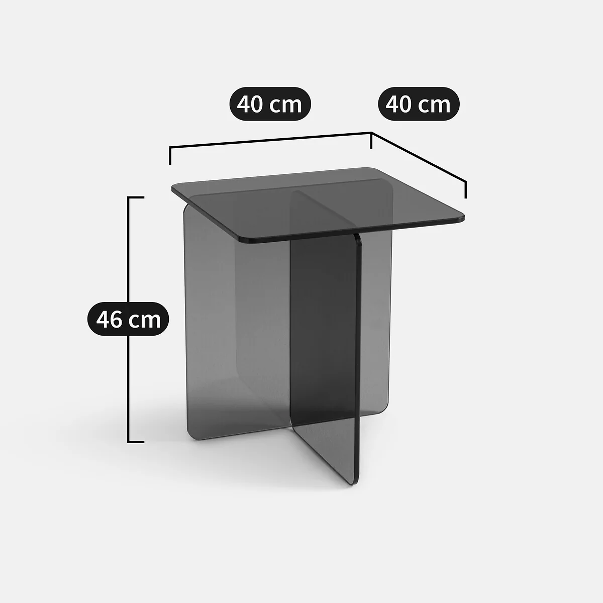 Zaz Side Table in Tempered Glass – image 5