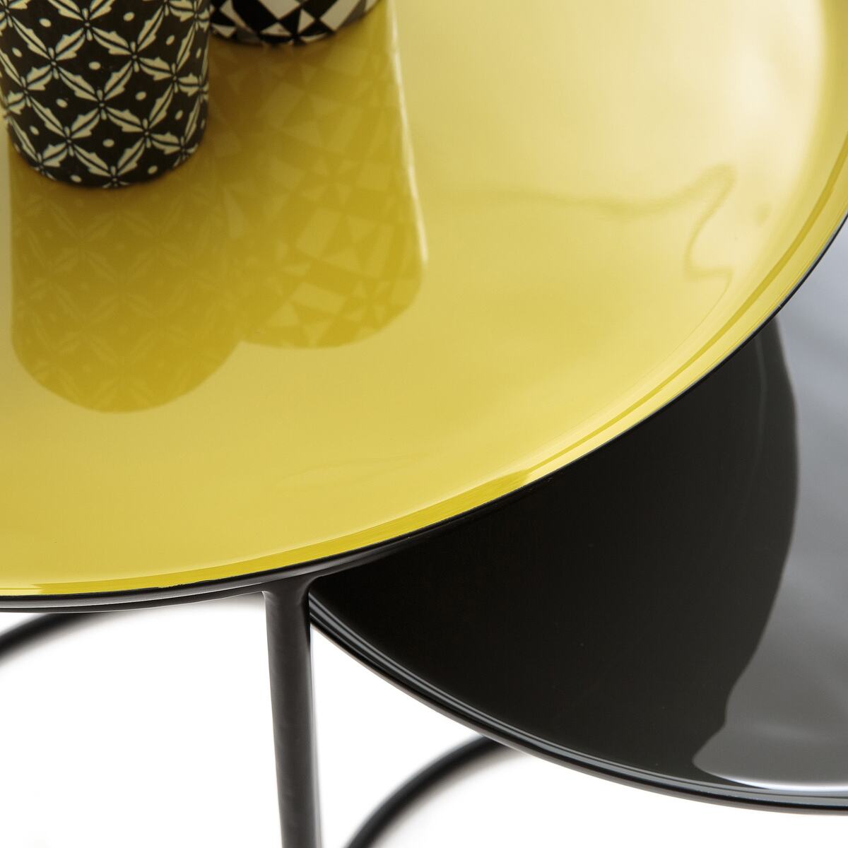 Set of 2 Tivara Round Nesting Side Tables in Steel – image 5