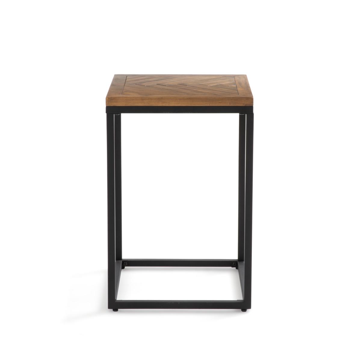 Nottingham Pine & Metal Side Table – image 2